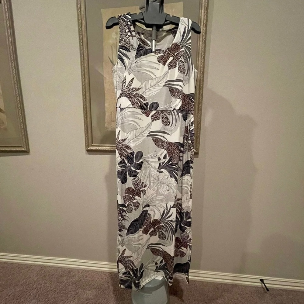 Chico’s Palm print maxi dress